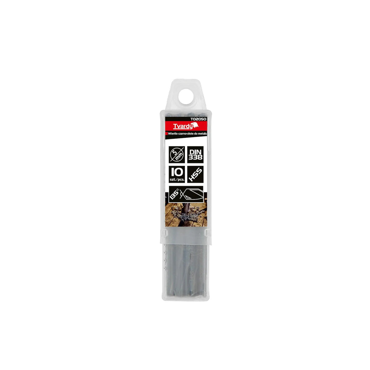 Tvardy Metaalboor HSS black & gold 5,00 mm met TiN coating