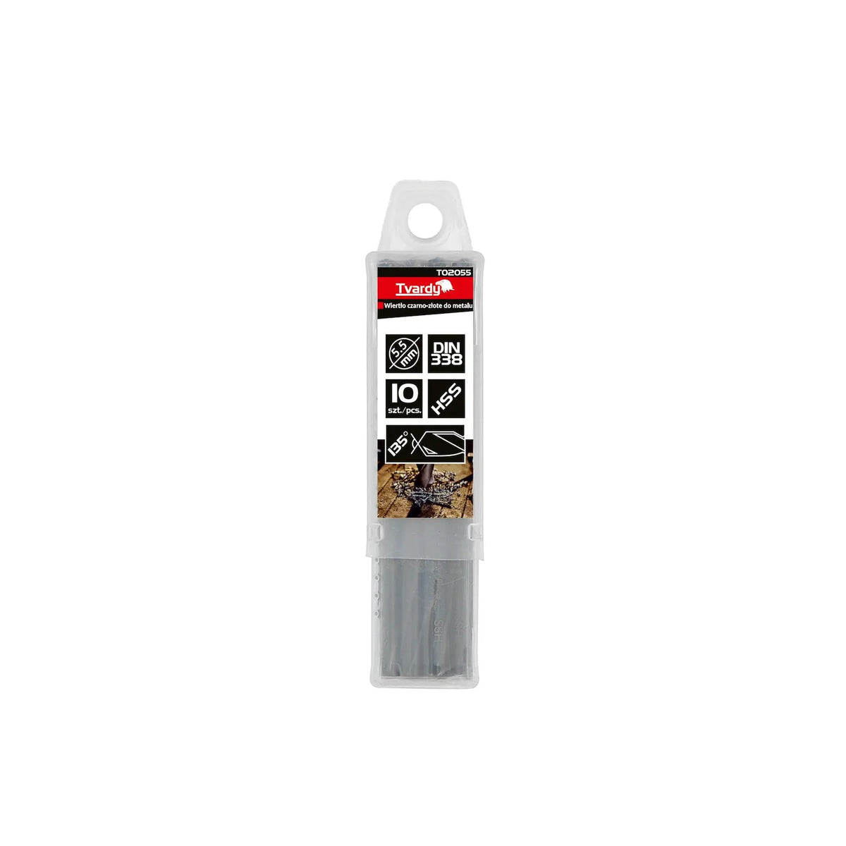 Tvardy Metaalboor HSS 5,50 mm met TiN coating