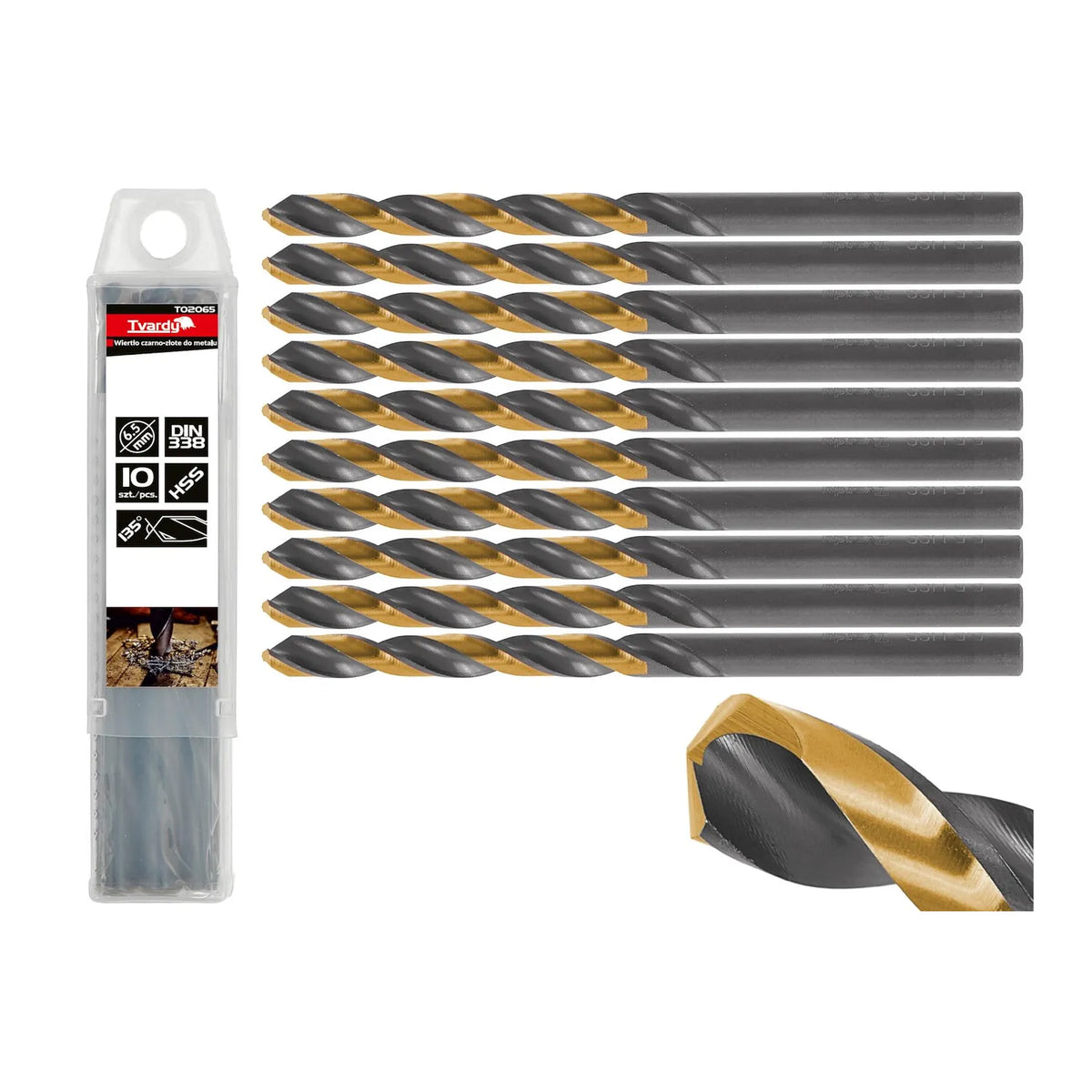 Tvardy Metaalboor HSS 6,50 mm met TiN coating