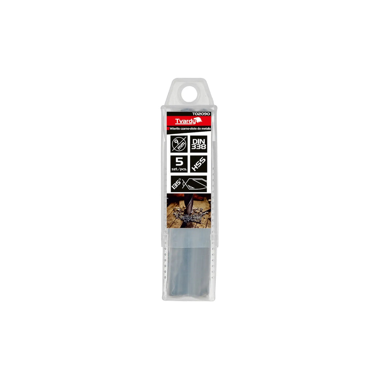 Tvardy Metaalboor HSS 9,00 mm met TiN coating