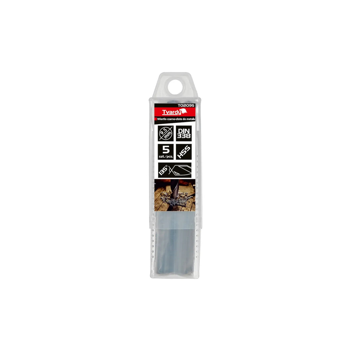 Tvardy Metaalboor HSS 9,50 mm met TiN coating