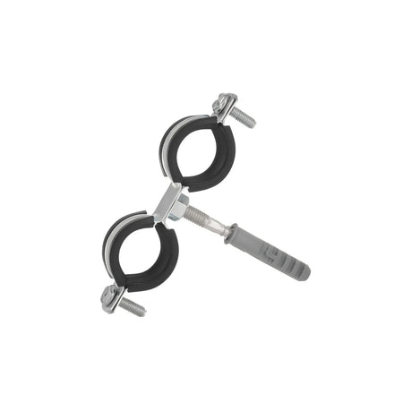 GEKO Dubbele metalen buisklem met rubber 3/4" 26 - 30 mm