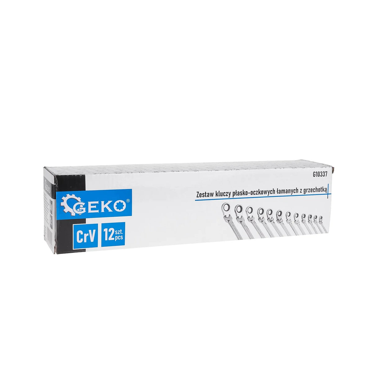 GEKO Ratelsleutel set 12-delig, flexibel, 8 - 19 mm, CrV staal