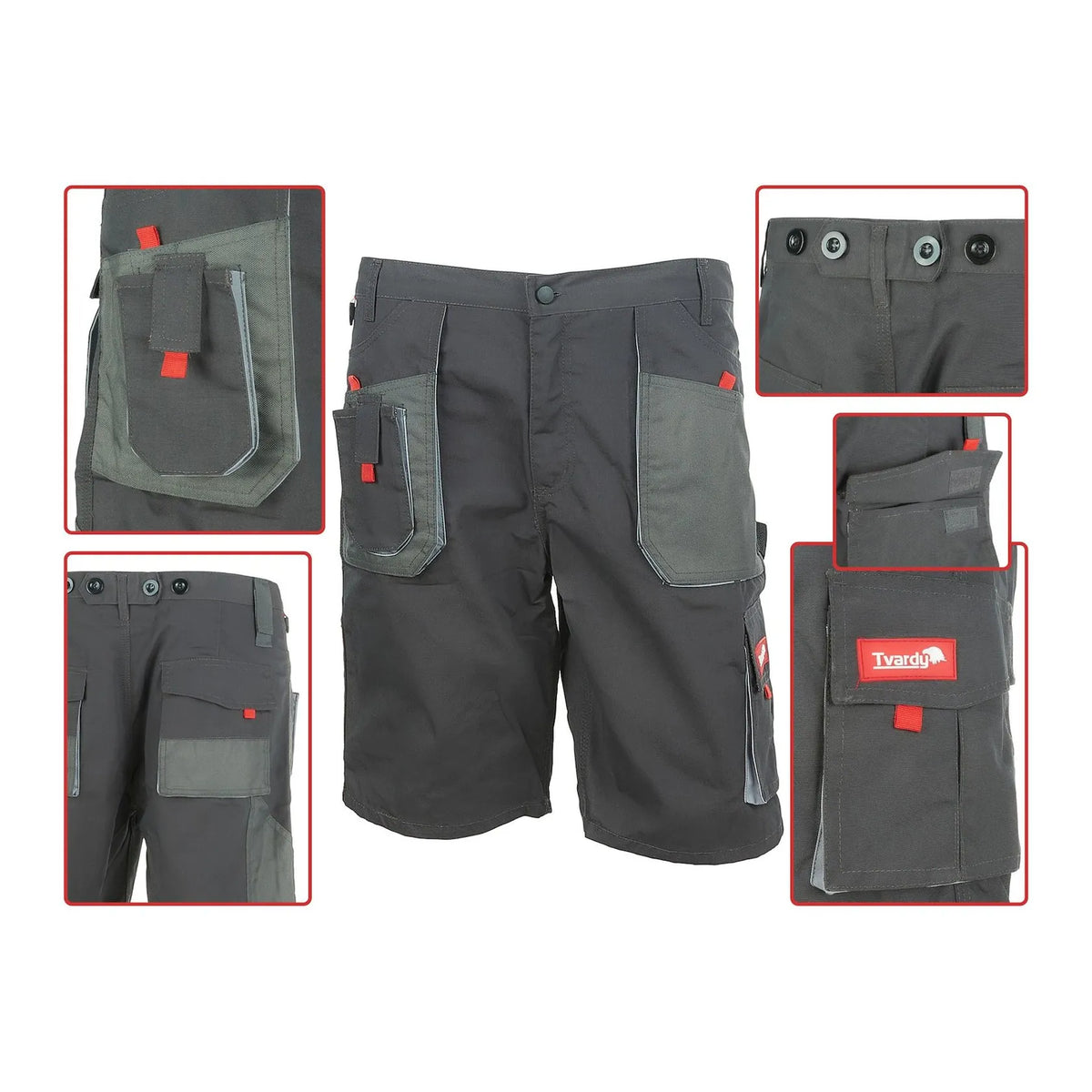 Tvardy Werkbroek Shorts Comfortabel met Tailleverstelling S