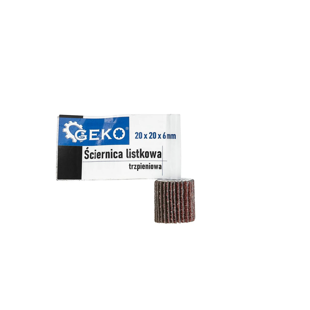 GEKO Schuurschijf P80 20x20x6 mm met 6 mm steel