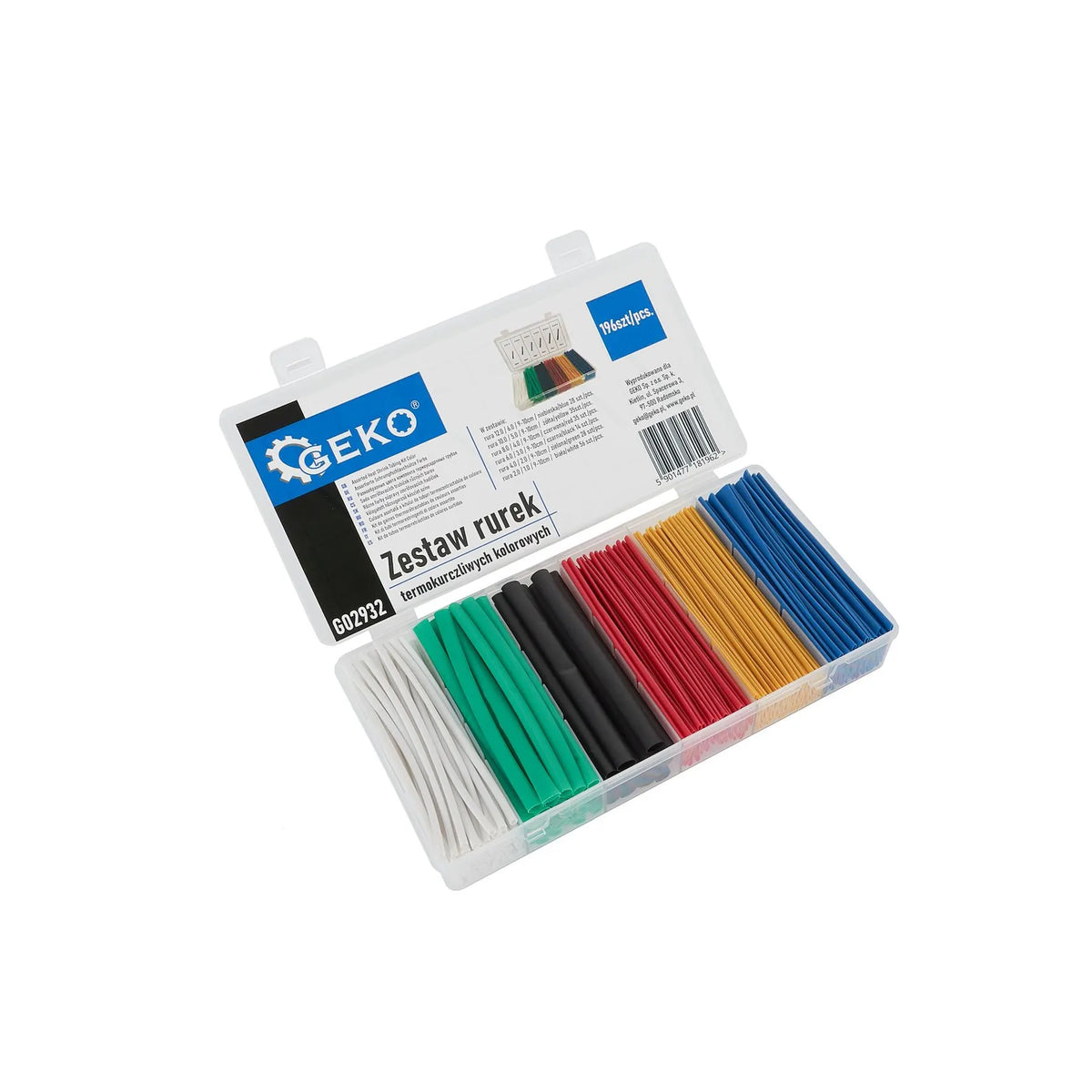 GEKO Set krimpkousen in assorti kleuren 196-delig
