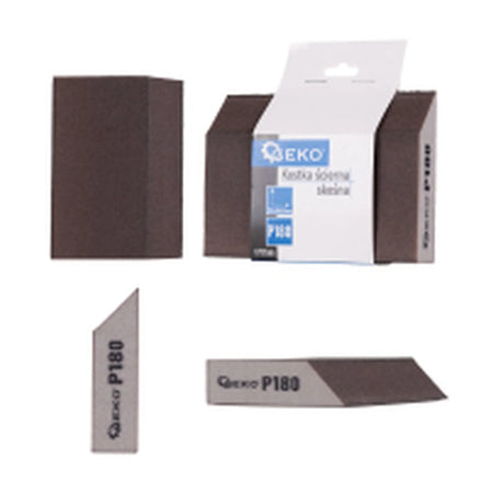 GEKO Foam schuine schuurblok P180 125x90x25 mm