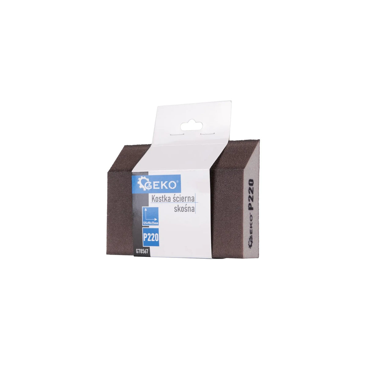 GEKO Foam schuine schuurblok P220 125x90x25 mm