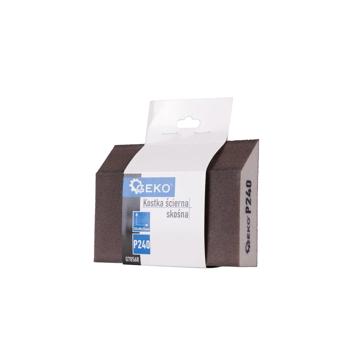 GEKO Foam schuine schuurblok P240 125x90x25 mm