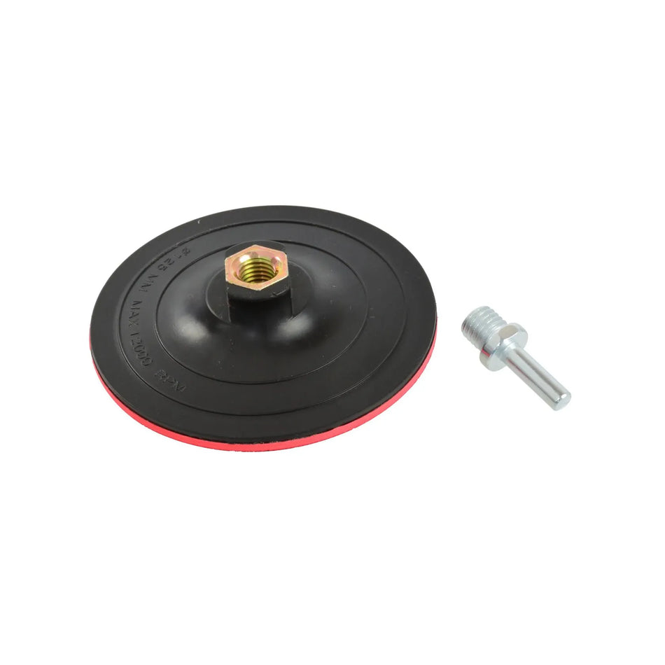 GEKO Steunpad met klittenband en booradapter 125mm M14