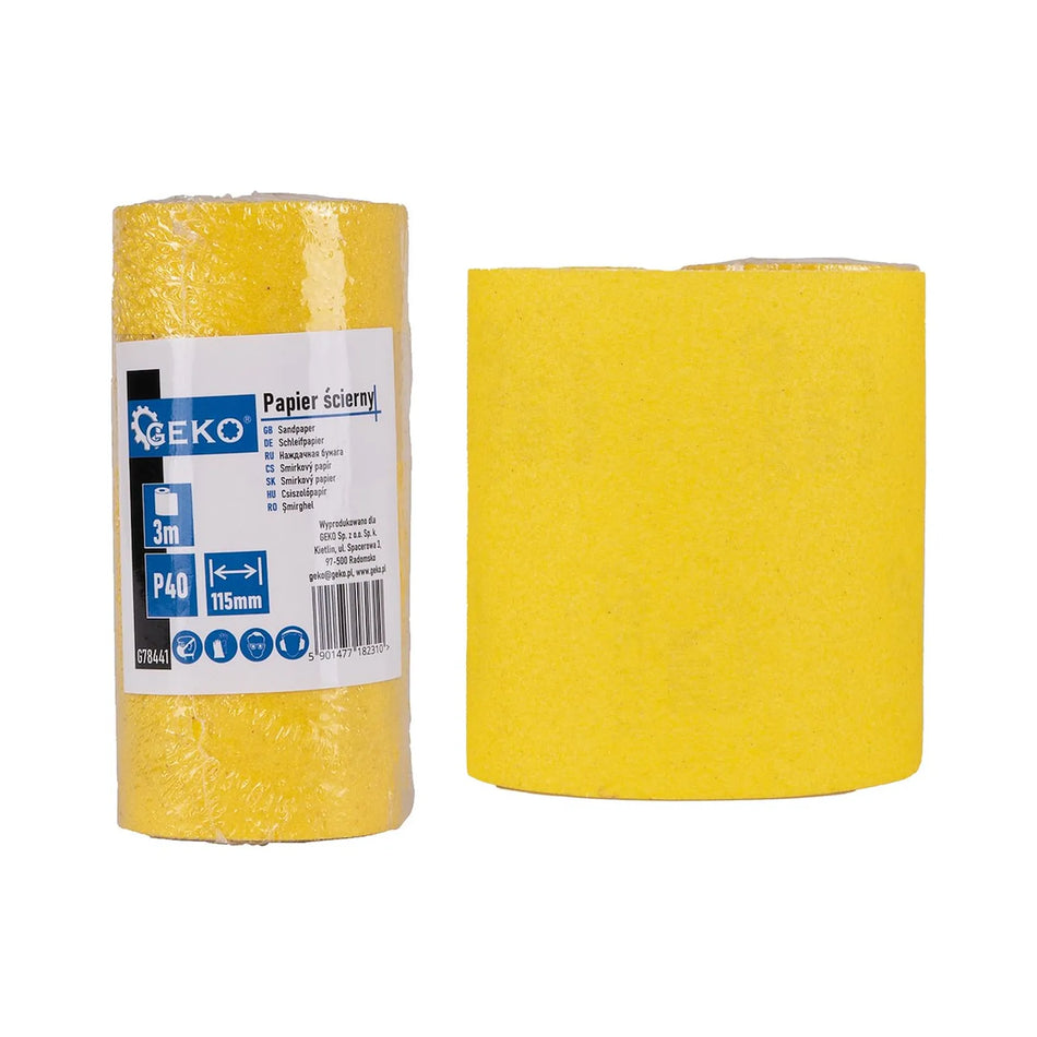 GEKO Schuurpapier rol 115 mm x 3m P40 1 stuk