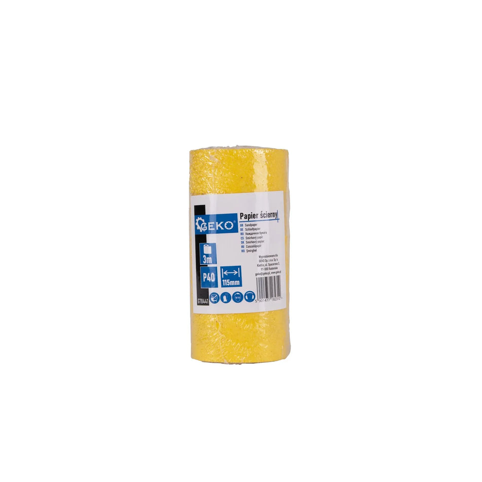 GEKO Schuurpapier rol 115 mm x 3m P40 1 stuk