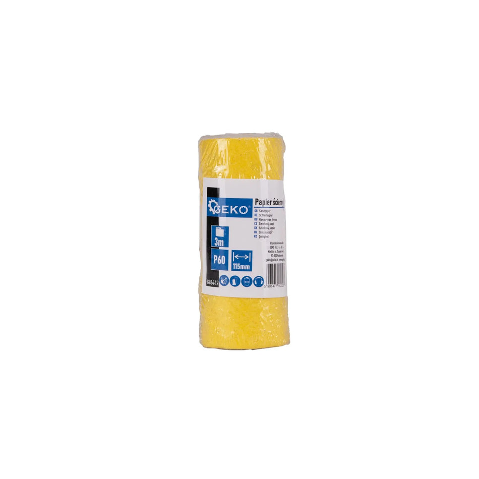 GEKO Schuurpapier rol 115 mm x 3m P60 1 stuk