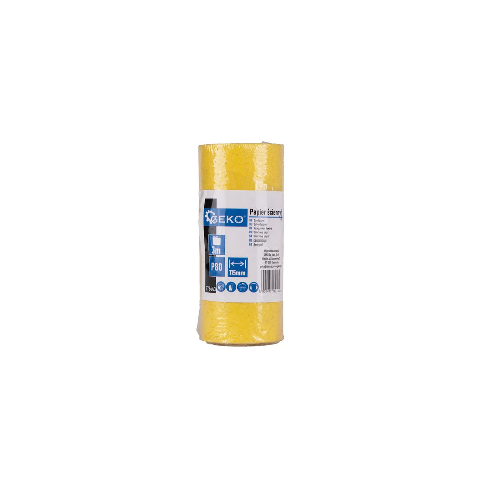 GEKO Schuurpapier rol 115 mm x 3m P80 1 stuk