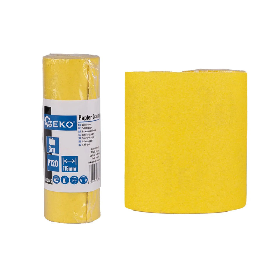 GEKO Schuurpapier rol P120 115 mm x 3m