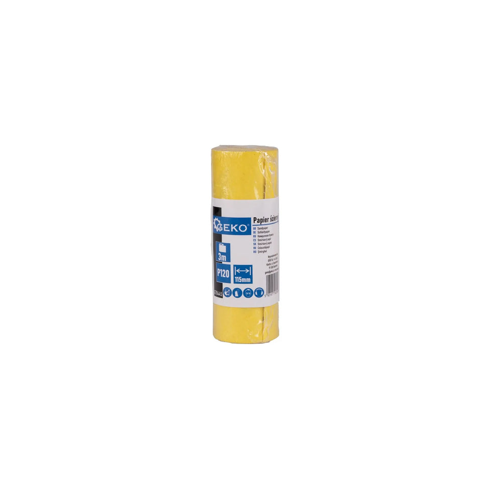 GEKO Schuurpapier rol P120 115 mm x 3m