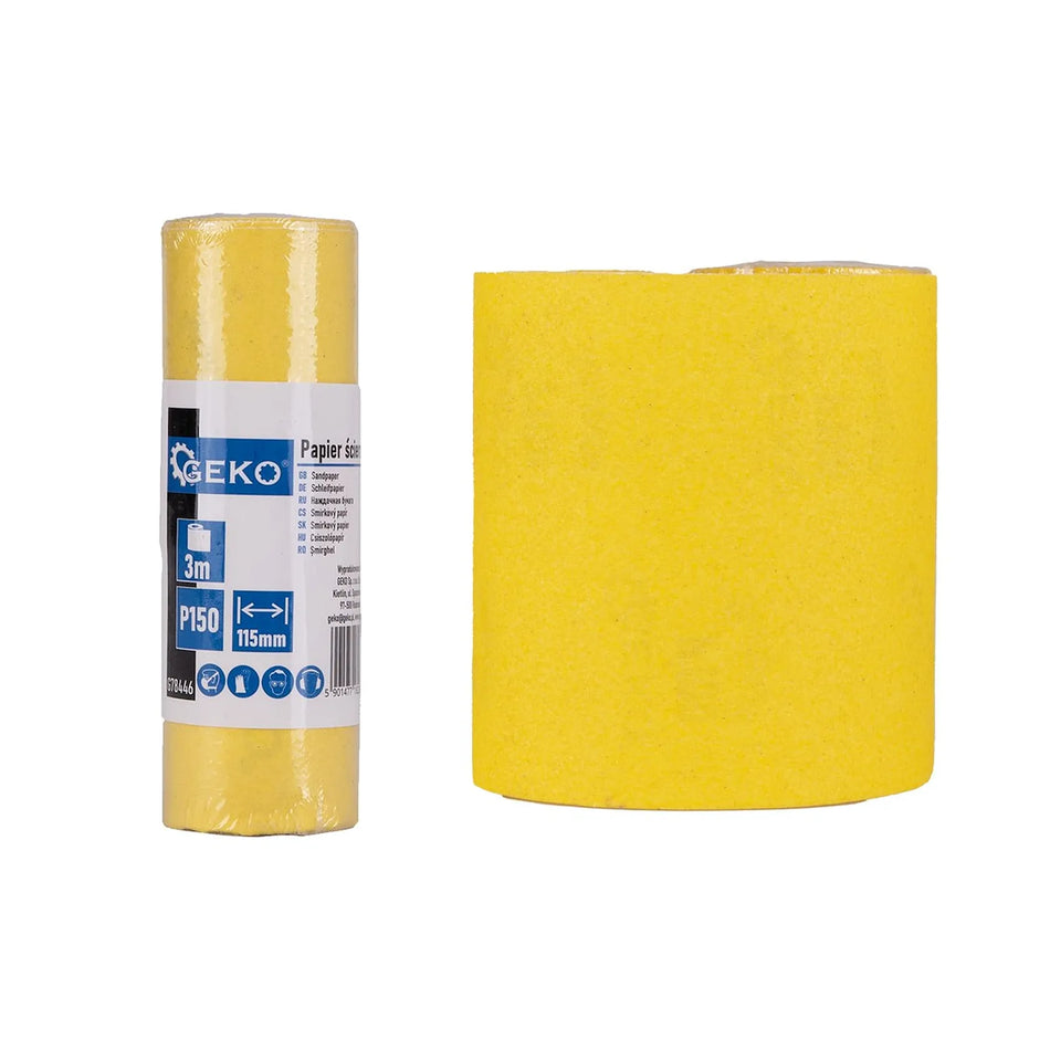 GEKO Schuurpapier rol P150 115 mm x 3m