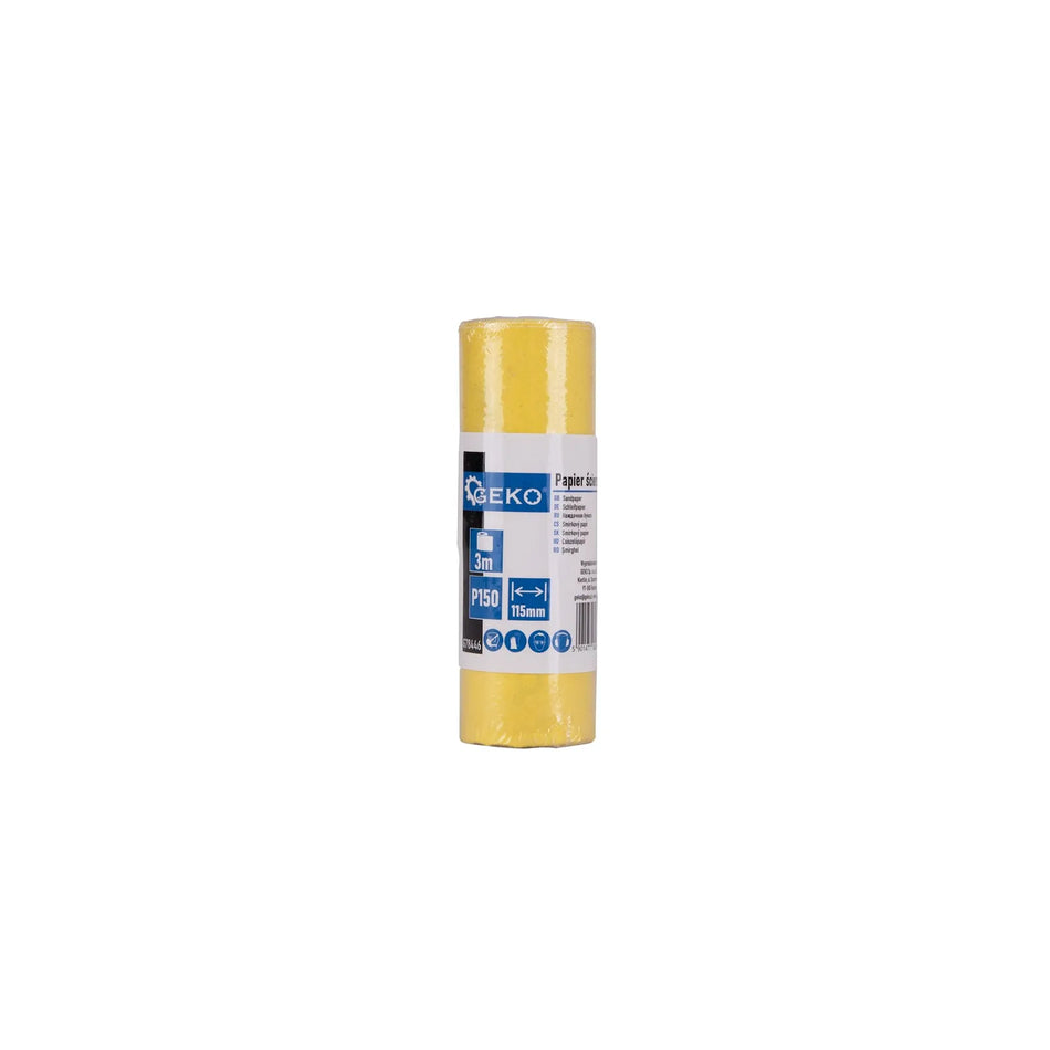 GEKO Schuurpapier rol P150 115 mm x 3m