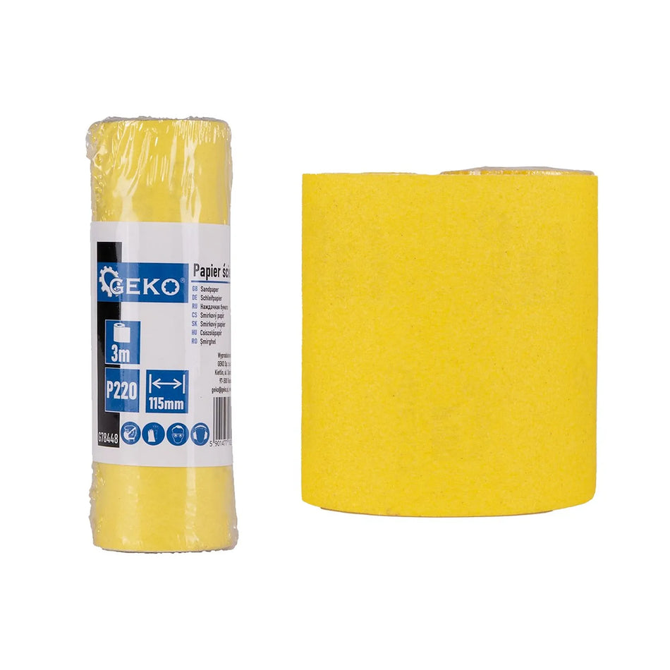 GEKO Schuurpapier rol P220 115 mm x 3m