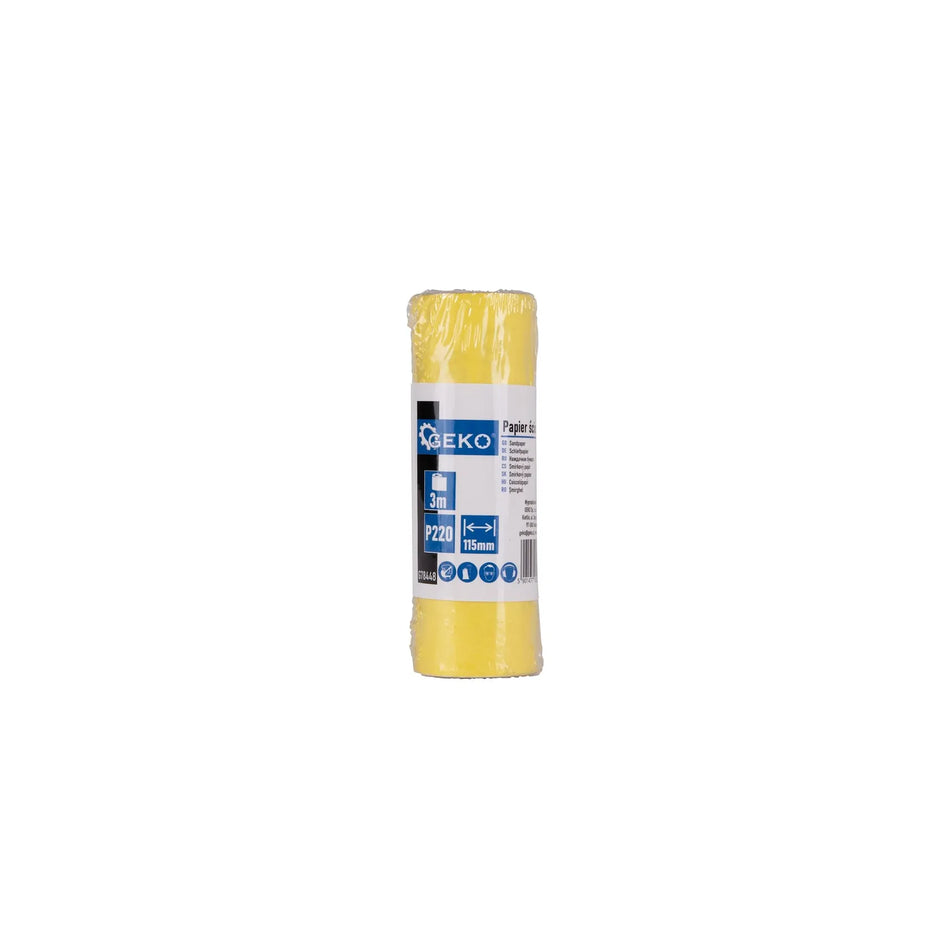 GEKO Schuurpapier rol P220 115 mm x 3m