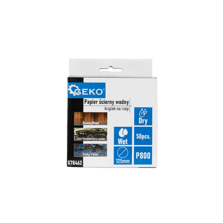 GEKO Waterdichte schuurpapier disc P800 125 mm 50 stuks