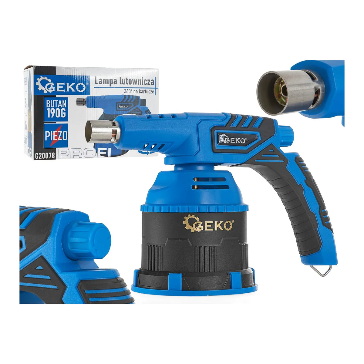 GEKO 360° Solderingsbrander met Piezo-ontsteking PROFI 190g