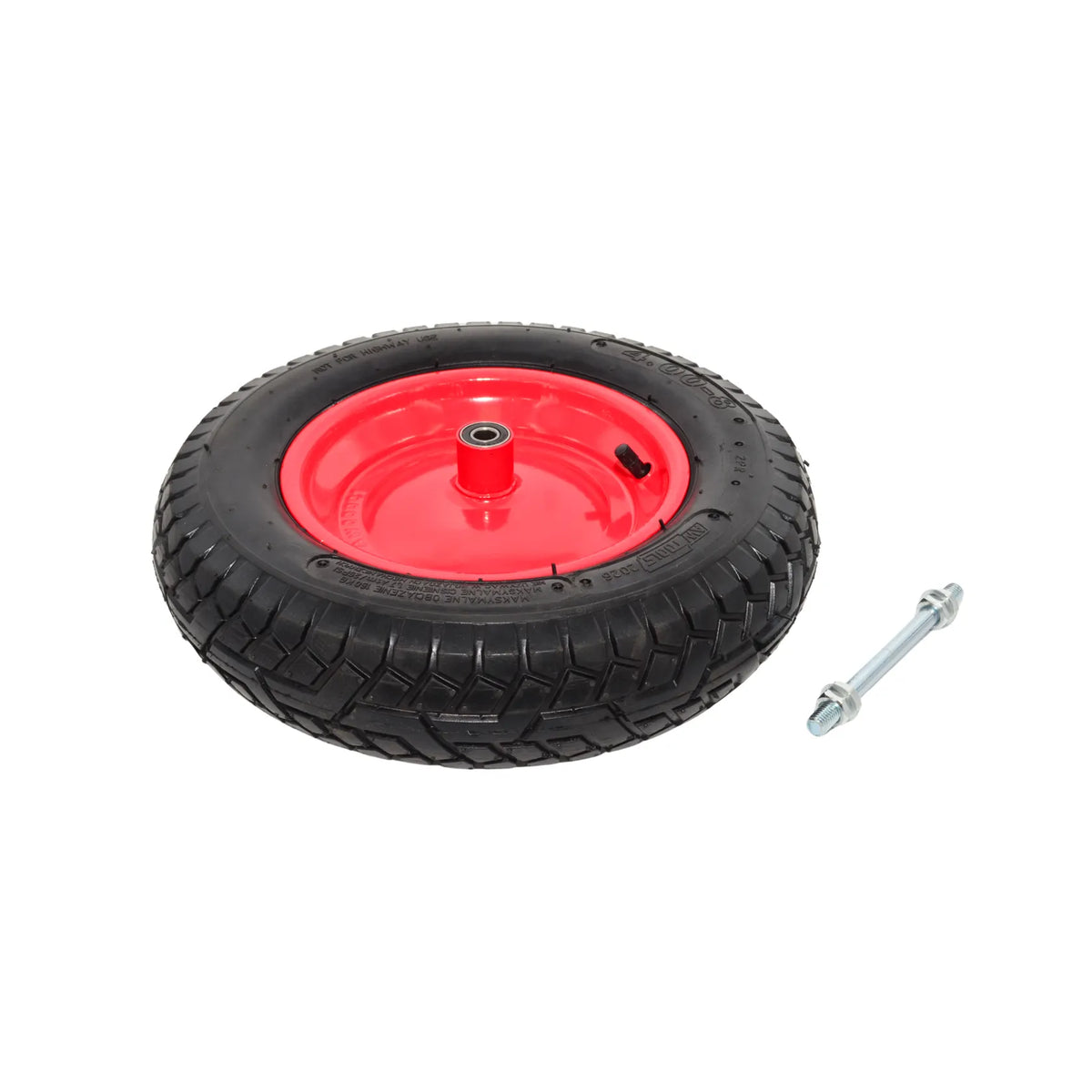AWTools Pneumatisch wiel met stalen velg 4.00 - 8 2PR 2,5 kg