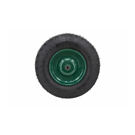 AWTools Pneumatisch wiel 4PR groen 400 mm met metalen naaf en as