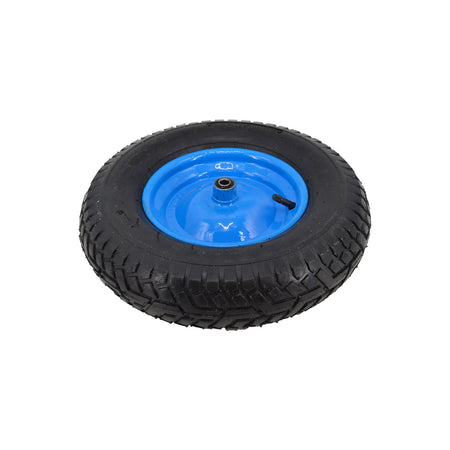 AWTools Pneumatisch wiel 6PR blauw 390 mm met metalen naaf en as