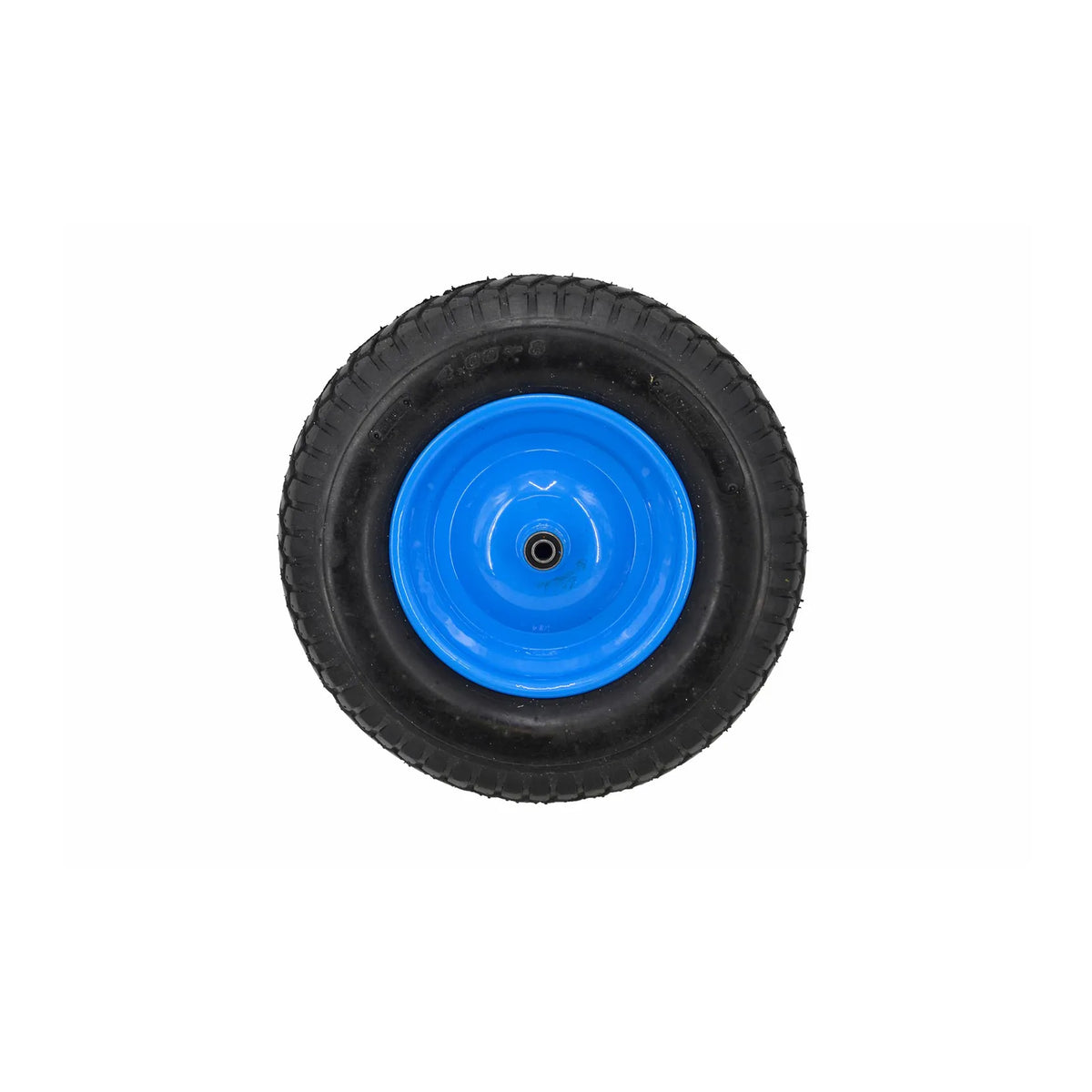 AWTools Pneumatisch wiel 6PR blauw 390 mm met metalen naaf en as