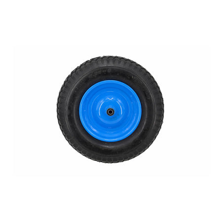 AWTools Pneumatisch wiel 6PR blauw 390 mm met metalen naaf en as