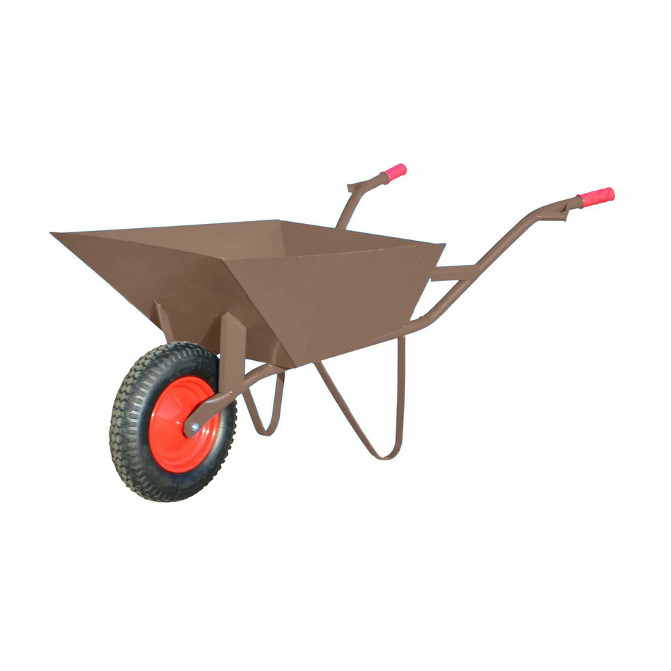 AWTools Bouwkruiwagen bruin 85 liter 1,5mm staal