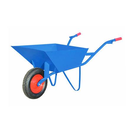 AWTools Bouwkruiwagen blauw 85 liter 2,0mm staal