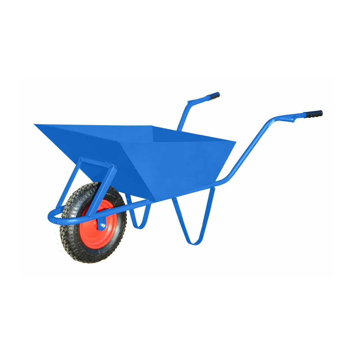 AWTools Bouwkruiwagen blauw 85 liter 2,0mm staal met wielbescherming