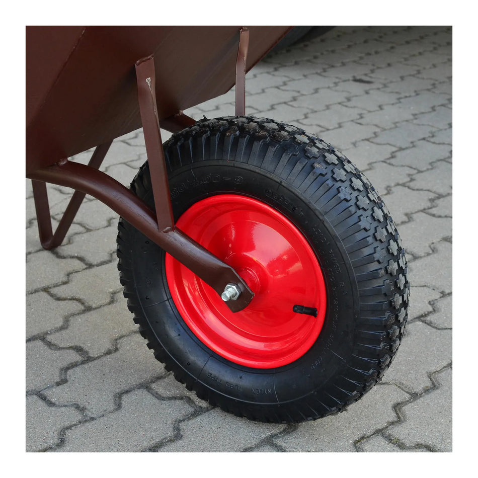 AWTools Bouwkruiwagen bruin extra diep 85 liter 2,0mm staal