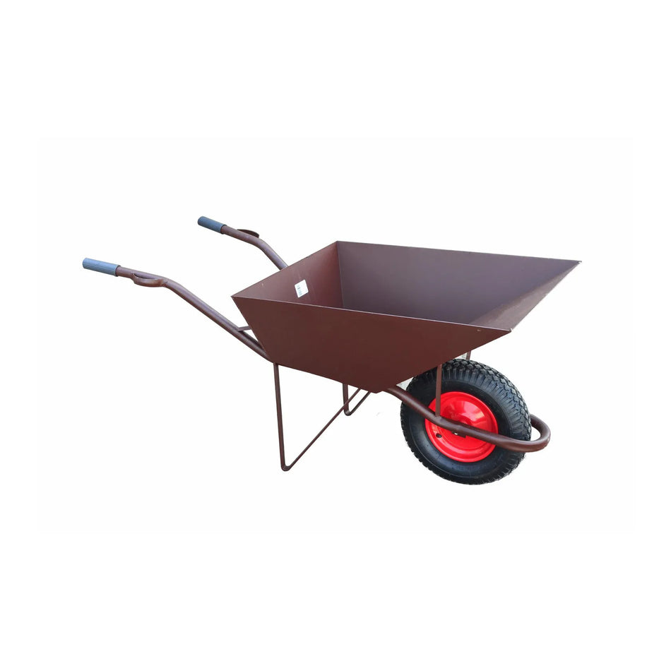 AWTools Bouwkruiwagen met diepe kuip en voorwielbeschermer 85 liter