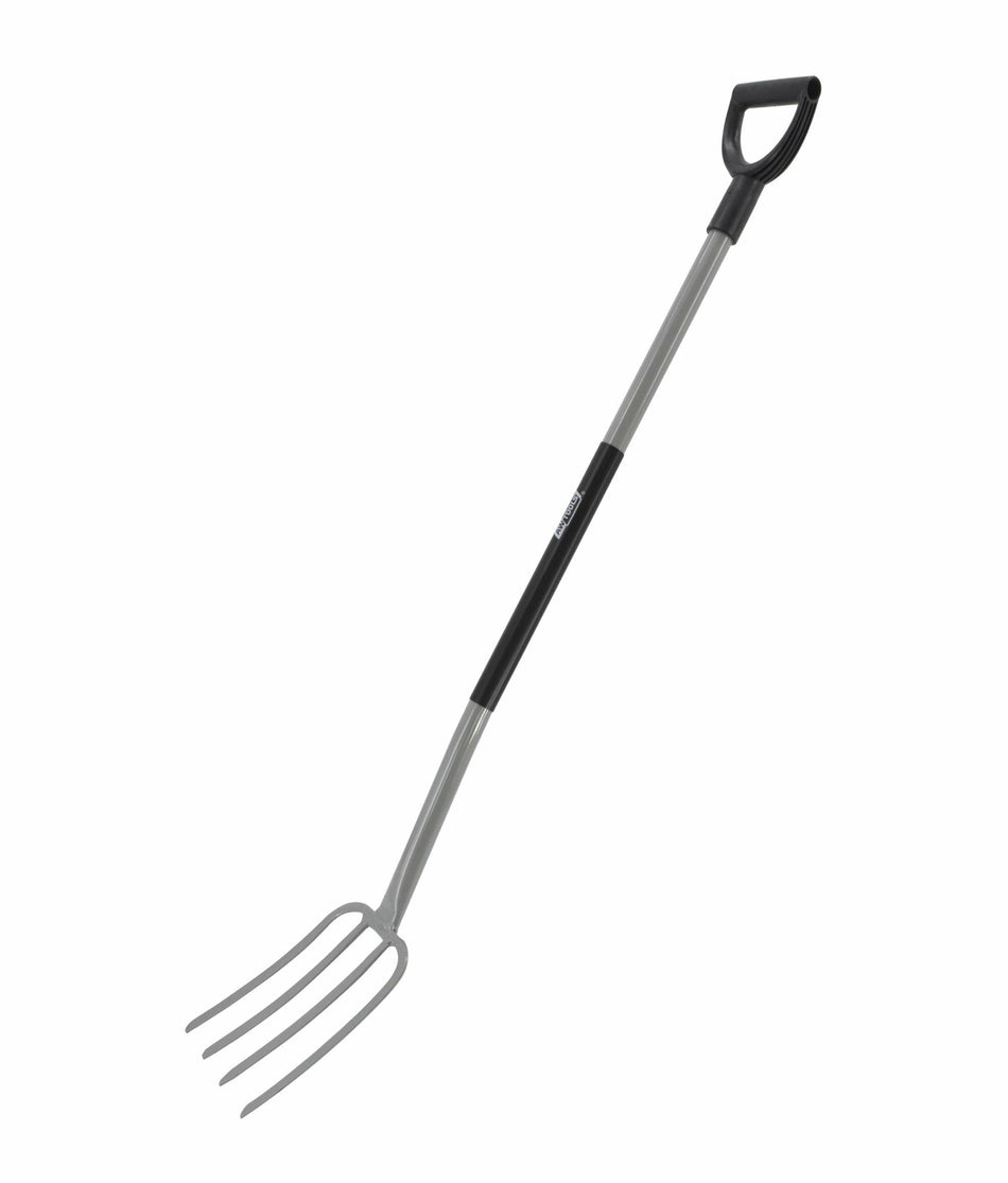 AWTools Tuinvork met metalen steel en 4 tanden 132cm