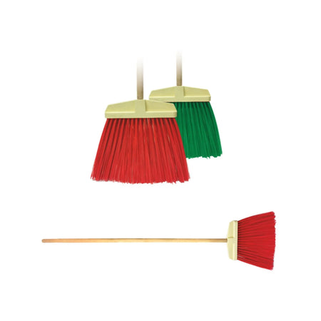 Bezem met houten steel, nylon haren 136 cm