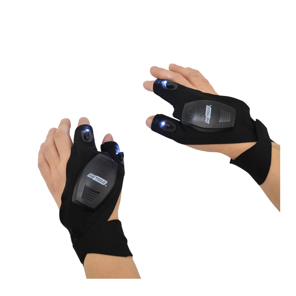 AWTools LED handschoenen USB-oplaadbaar per paar