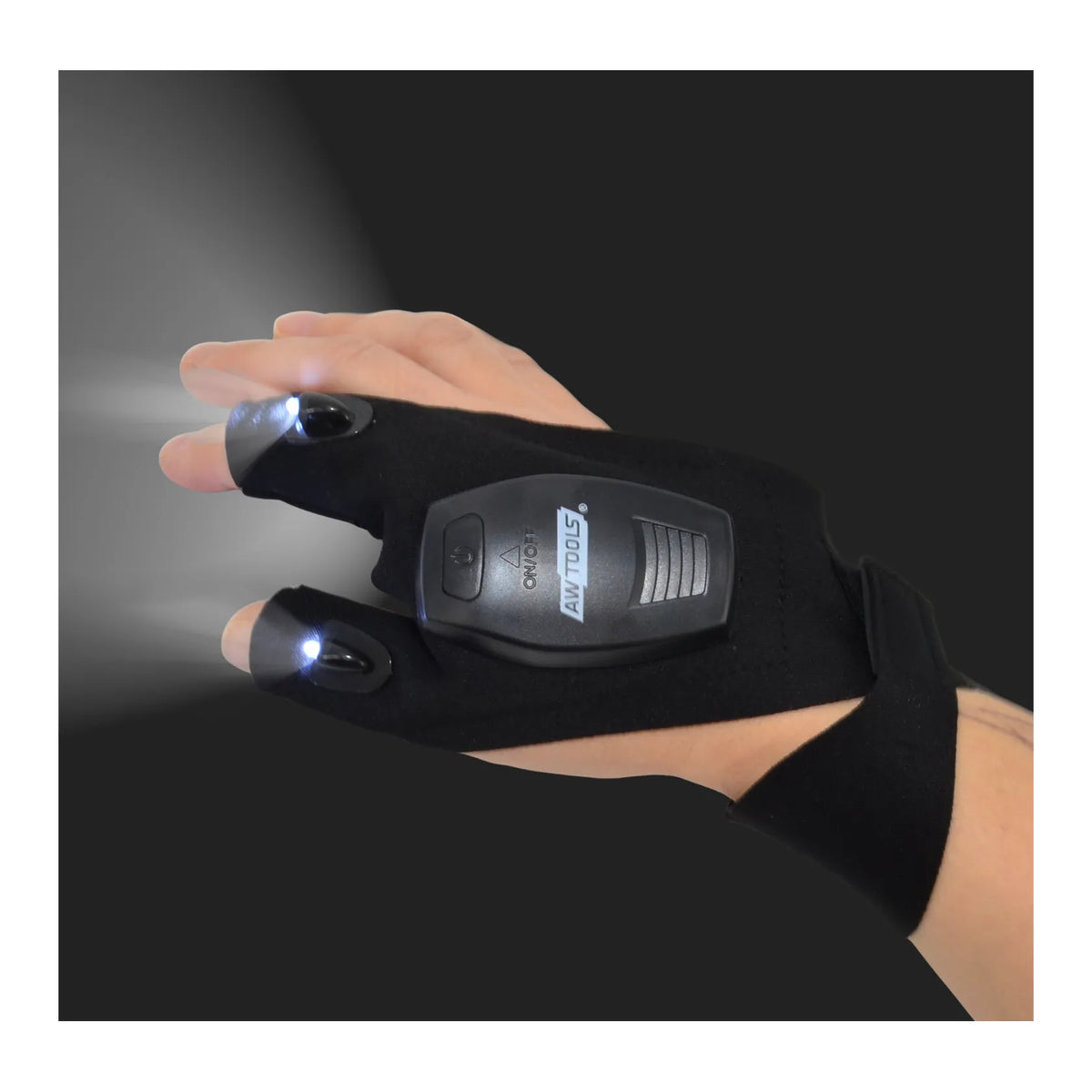 AWTools LED handschoenen USB-oplaadbaar per paar