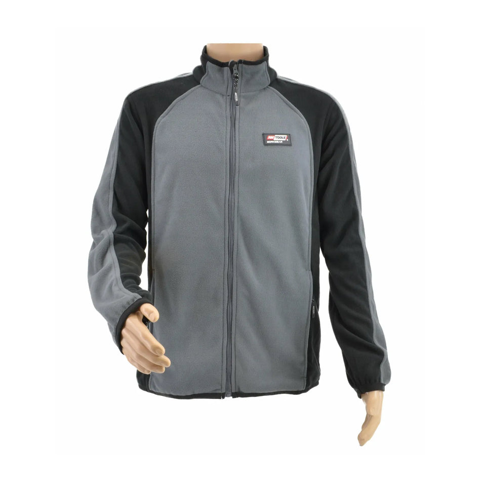 AWTools Fleecevest T1 grijs-zwart XL