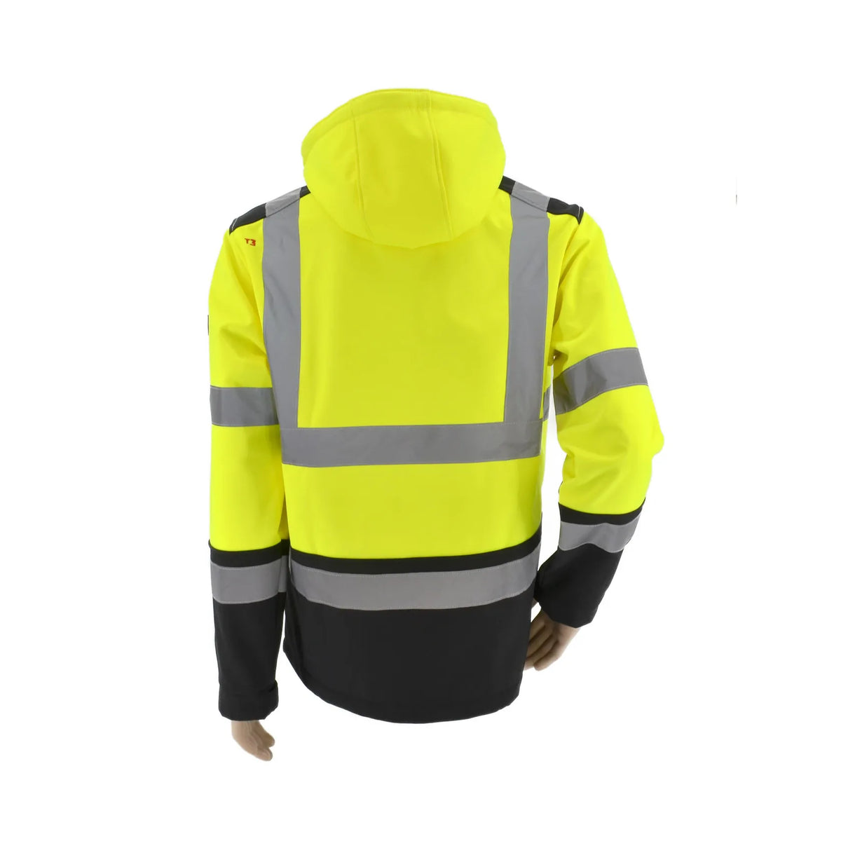 AWTools Softshell jas met reflecterende elementen T3 zwart/fluogeel XXXL