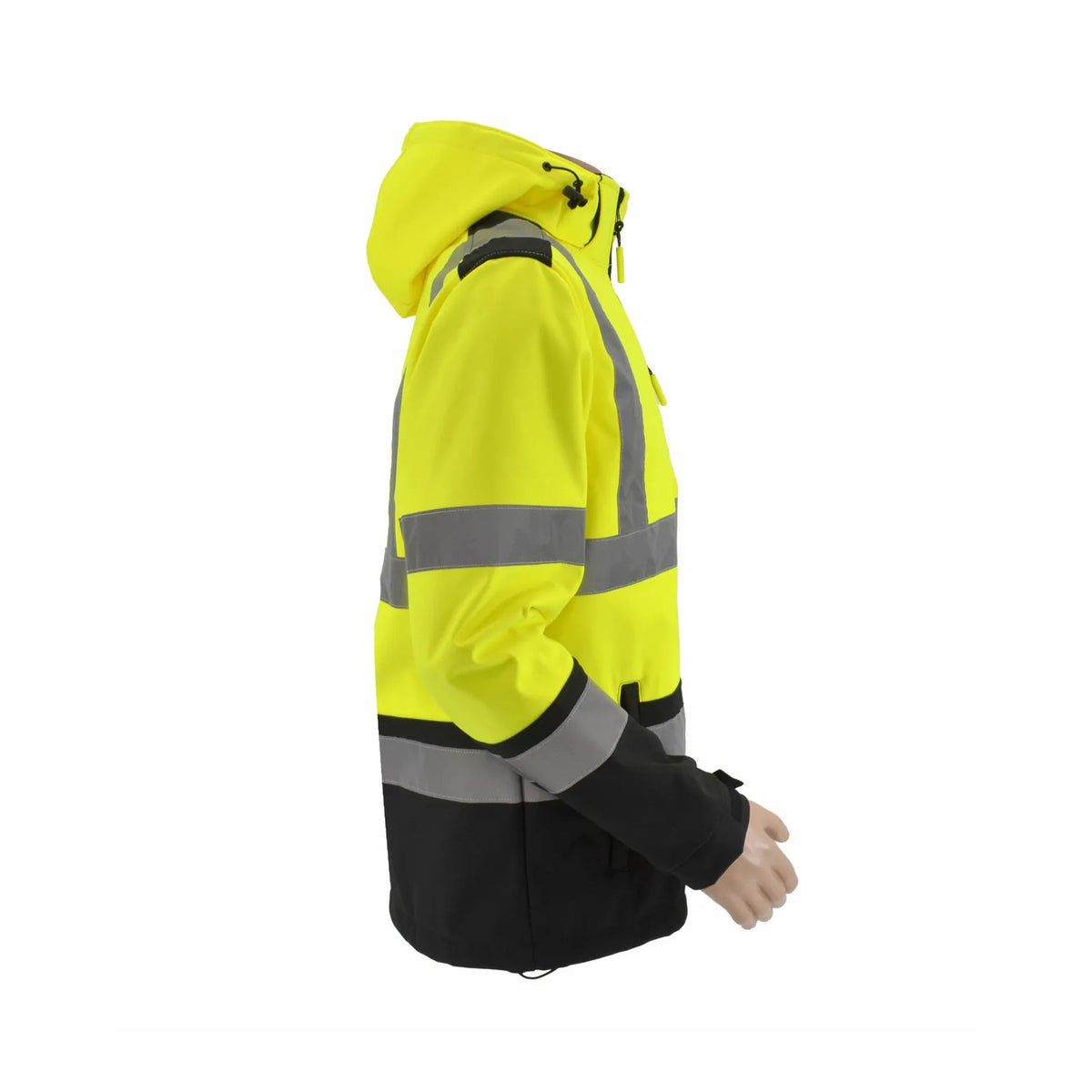 AWTools Softshell jas met hoge zichtbaarheid T3 zwart/fluogeel XXL