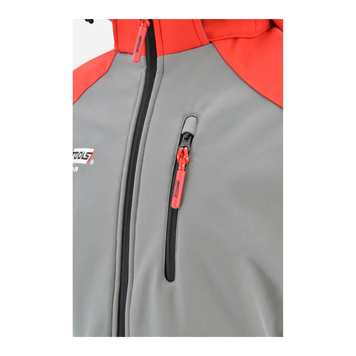 AWTools Werkjas softshell T4 roodgrijs S