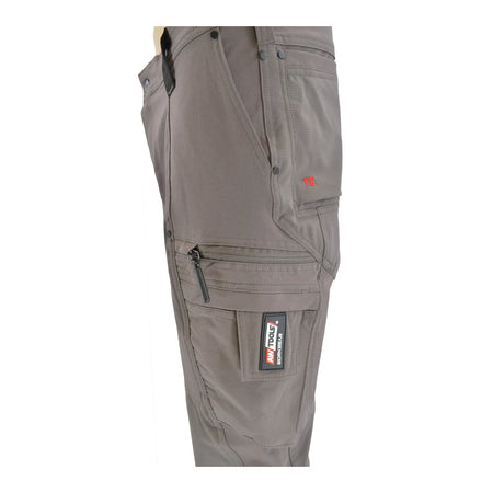 AWTools Werkbroek T5 grijs maat L nylon 235g/m2 met 8 zakken
