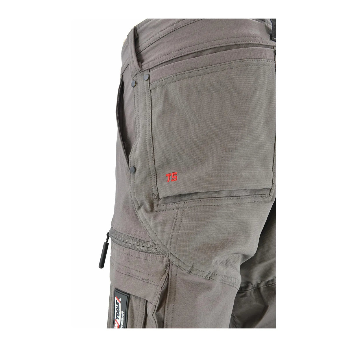 AWTools Werkbroek T5 grijs maat L nylon 235g/m2 met 8 zakken