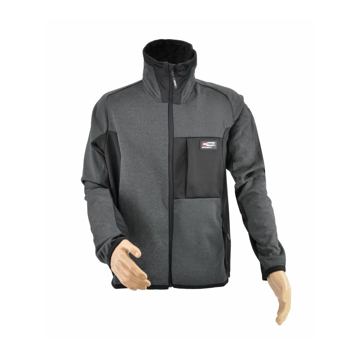 AWTools Fleecevest T5 zeer warm grijs L