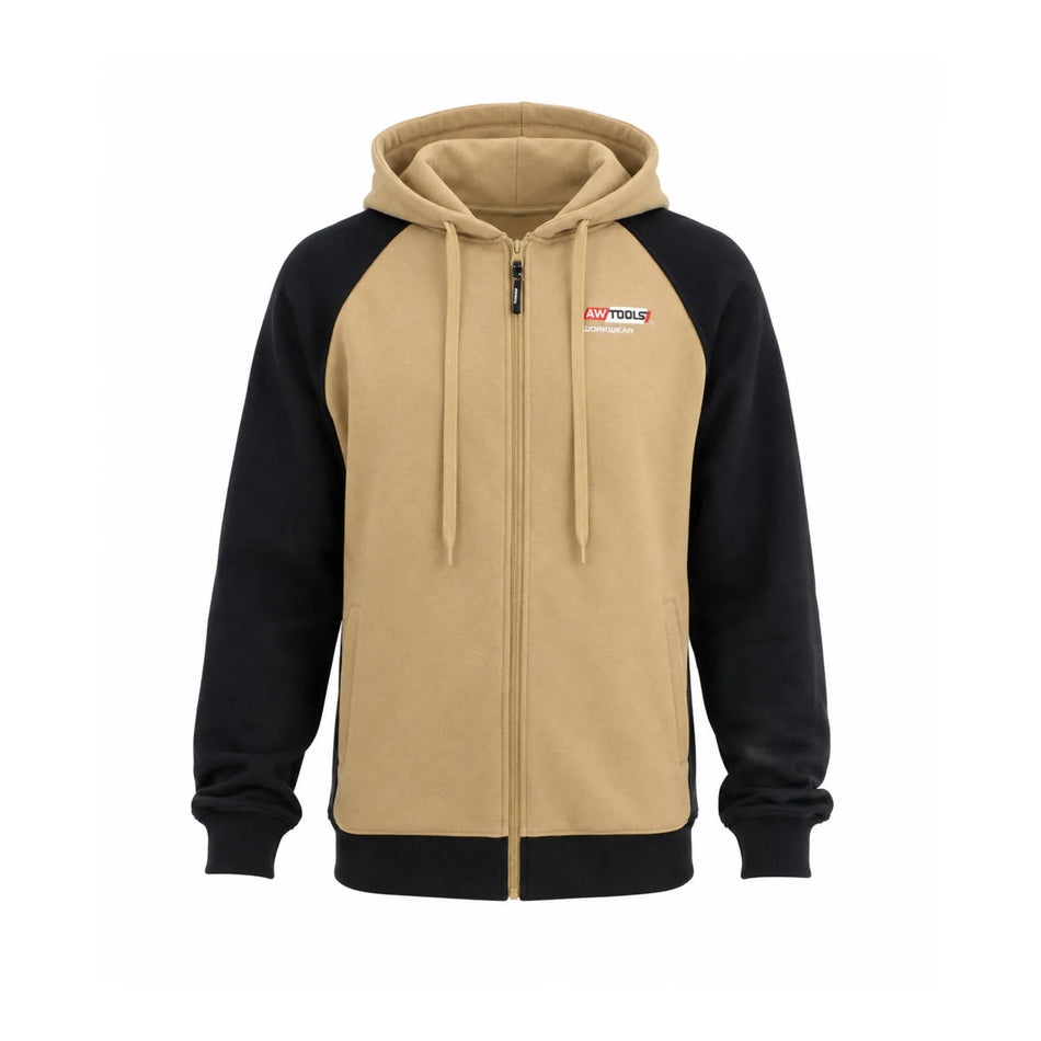 AWTools Fleecevest T6 zwart-beige maat S