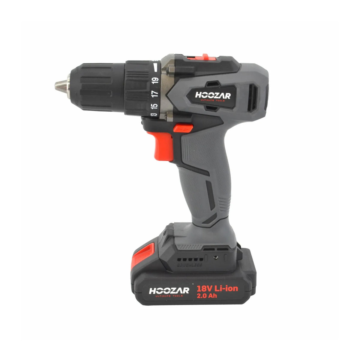 Hoozar accuboormachine 18 V 2×2.0 Ah 45 Nm CD45BL-D2