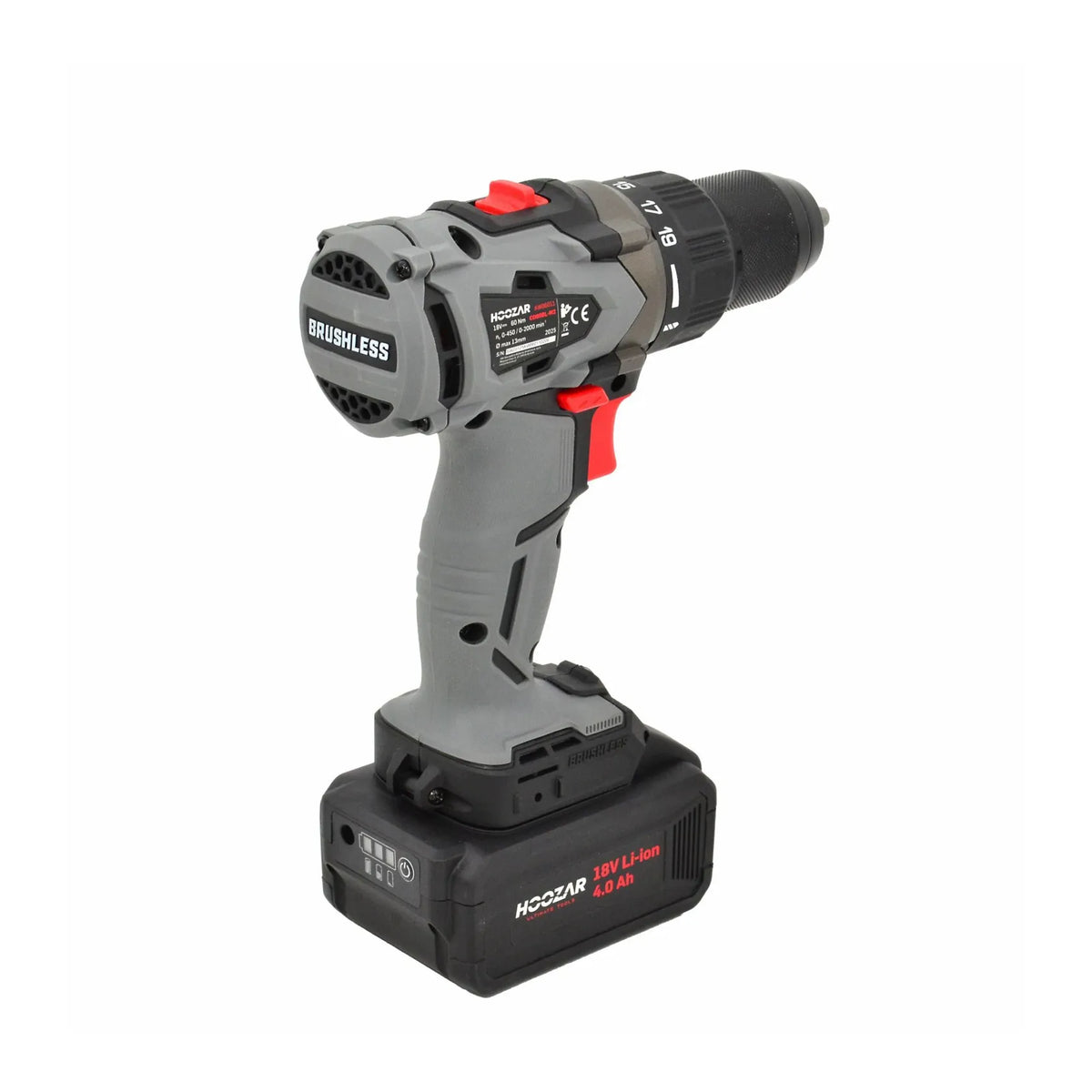 Hoozar accuboormachine 18 V 2×4.0 Ah 60 Nm CD60BL-M2